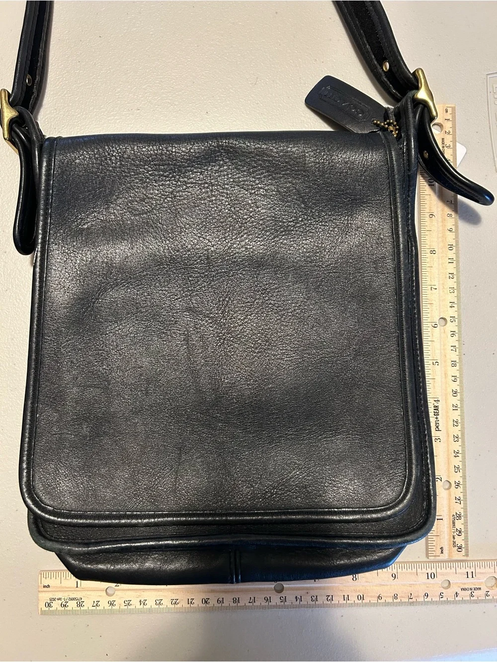 Coach Vintage Legacy Studio Flap  Black Leather Messenger Crossbody 01’